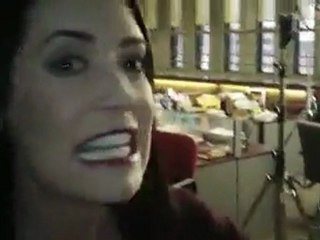 Paget Brewster Behind the scene on the set of CM - nov 2011