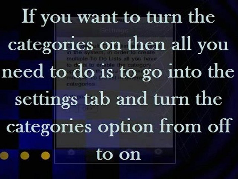 Different Tabs that are found in iPhone application Next Task