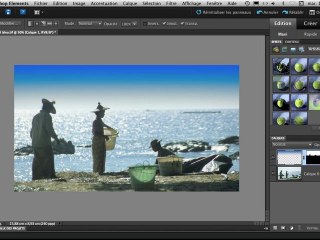 Transformer un ciel blanc en ciel bleu avec Photoshop Elements