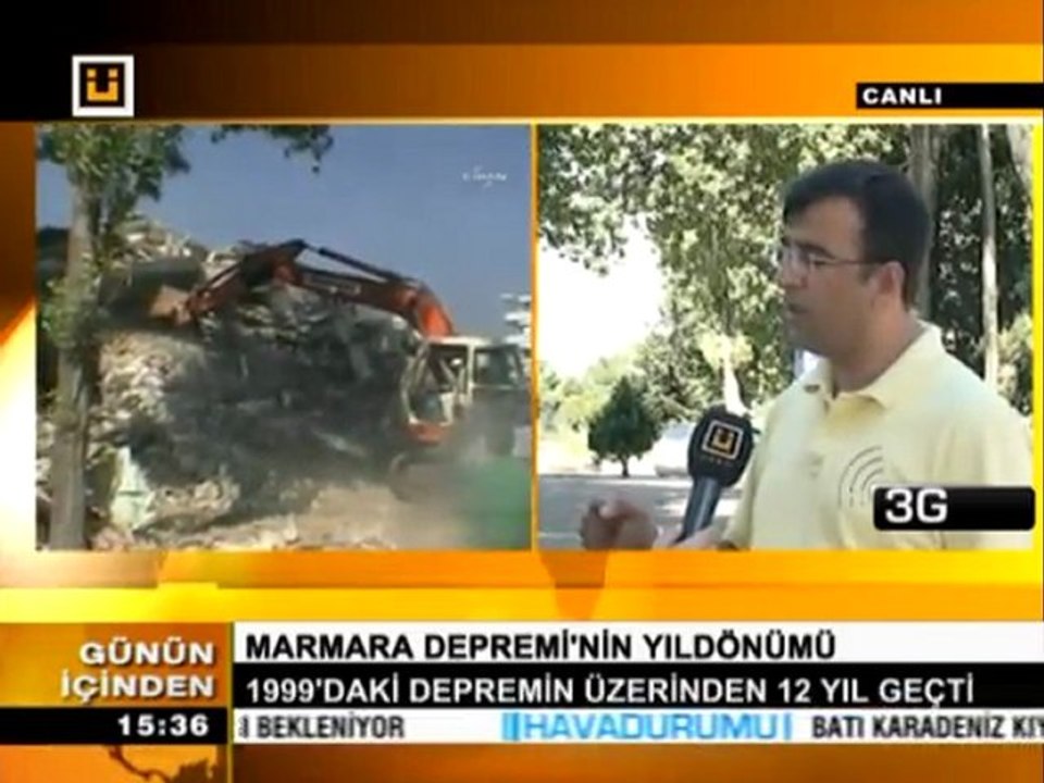Gölcük depremi yıldönümü ülke tv 3G bağlantısı1