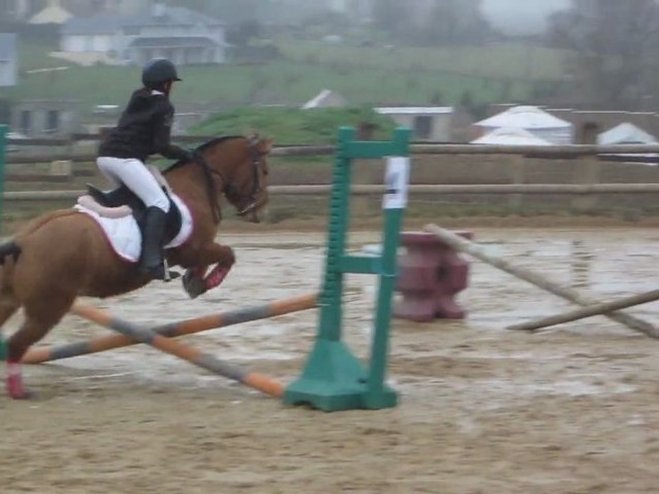 Jeanne et Flocon en concours d'Equifun à La Bonde 11-11-11