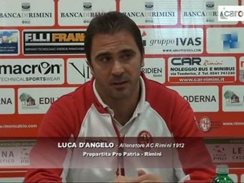 Icaro Sport. Pro Patria-Rimini, il pregara di D'Angelo