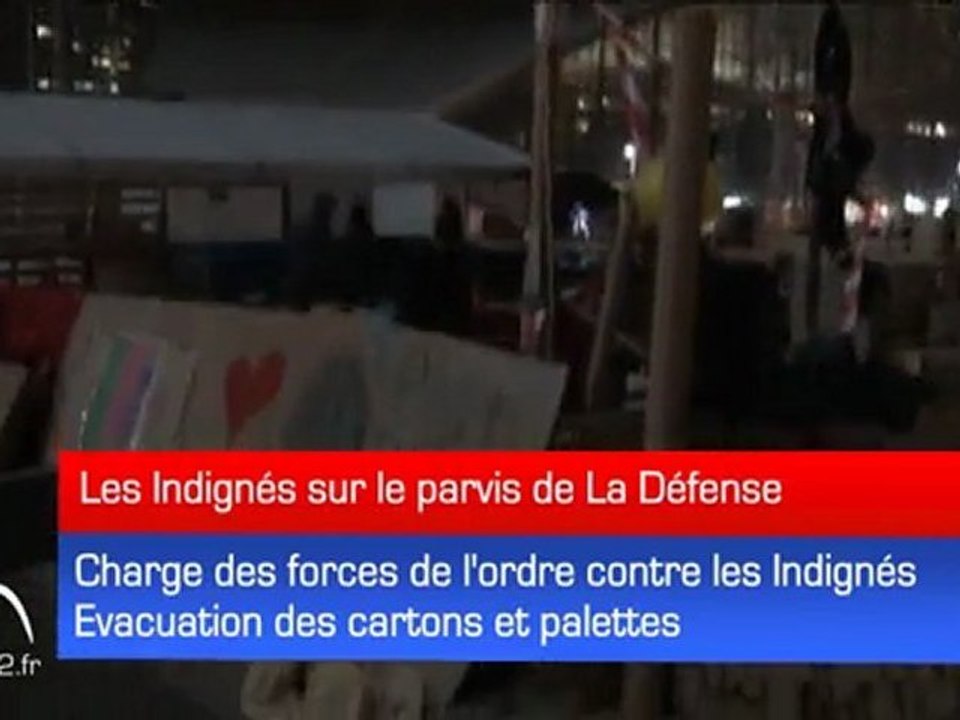Les installations du camp des Indignés détruites