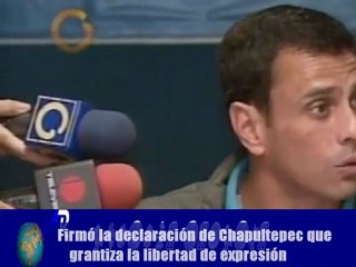 Capriles firmó declaración de Chapultepec