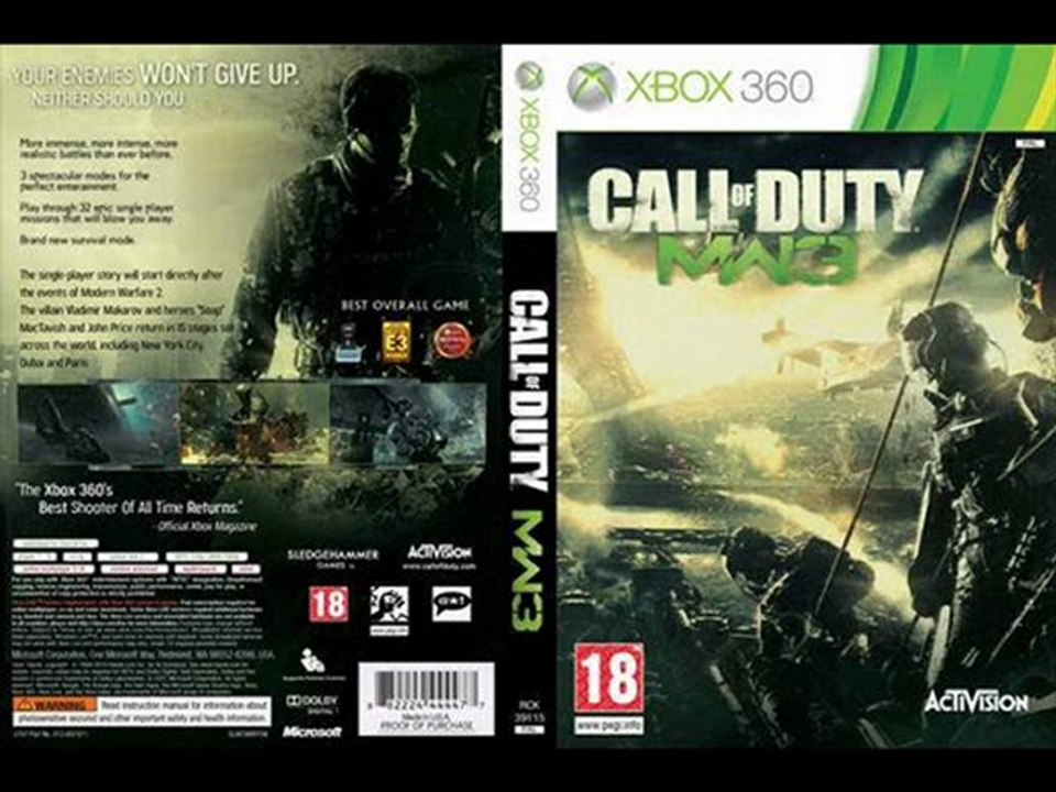 Download CALL OF DUTY  MODERN WARFARE 3 x box full game free