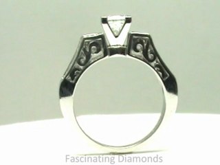 FDENS151PRR NEW      Princess Cut Diamond Engagement Ring Set In Channel Setting