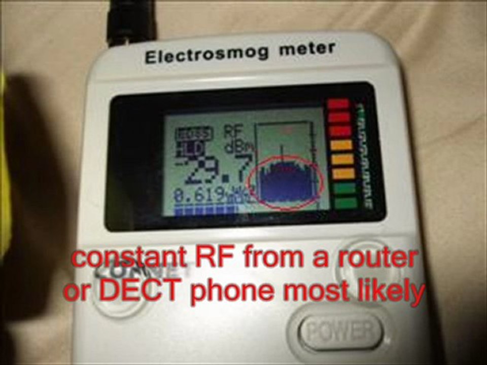 RF on bed before remediation with Wild Theory