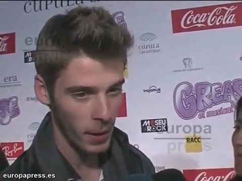 De Gea acude a la puesta de largo de Edurne en 'Grease'