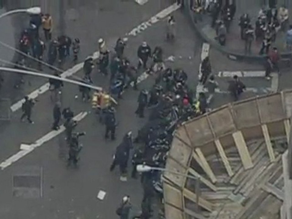 Occupy New-York : le blocage de Wall Street vu du ciel