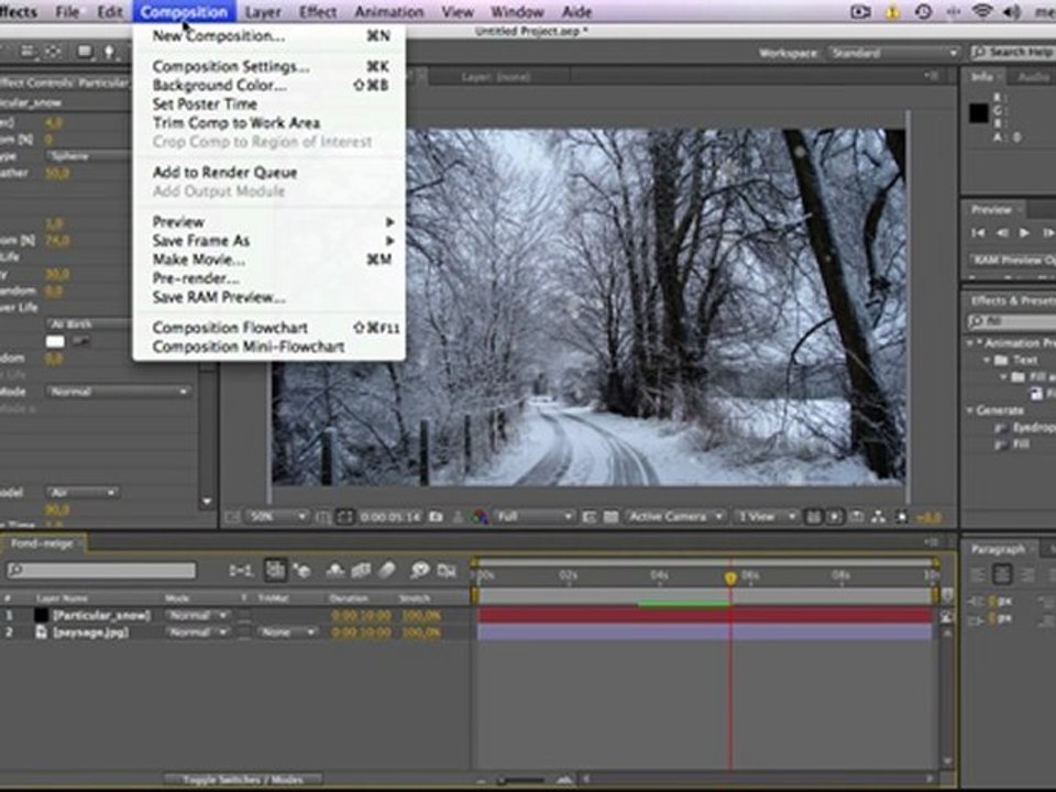 Tutorial : créer de la neige