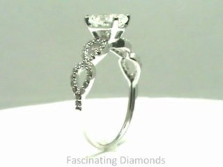 FDENS3040RAR  Radiant Cut Split Swirl Band Diamond Engagement Ring