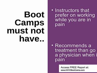 What to avoid in choosing boot camps?