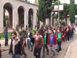 Manifestación de estudiantes contra los recortes sociales