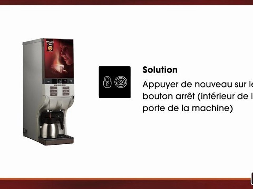 Maison du café coffee systems cafitesse - NG 100 Code erreur 4