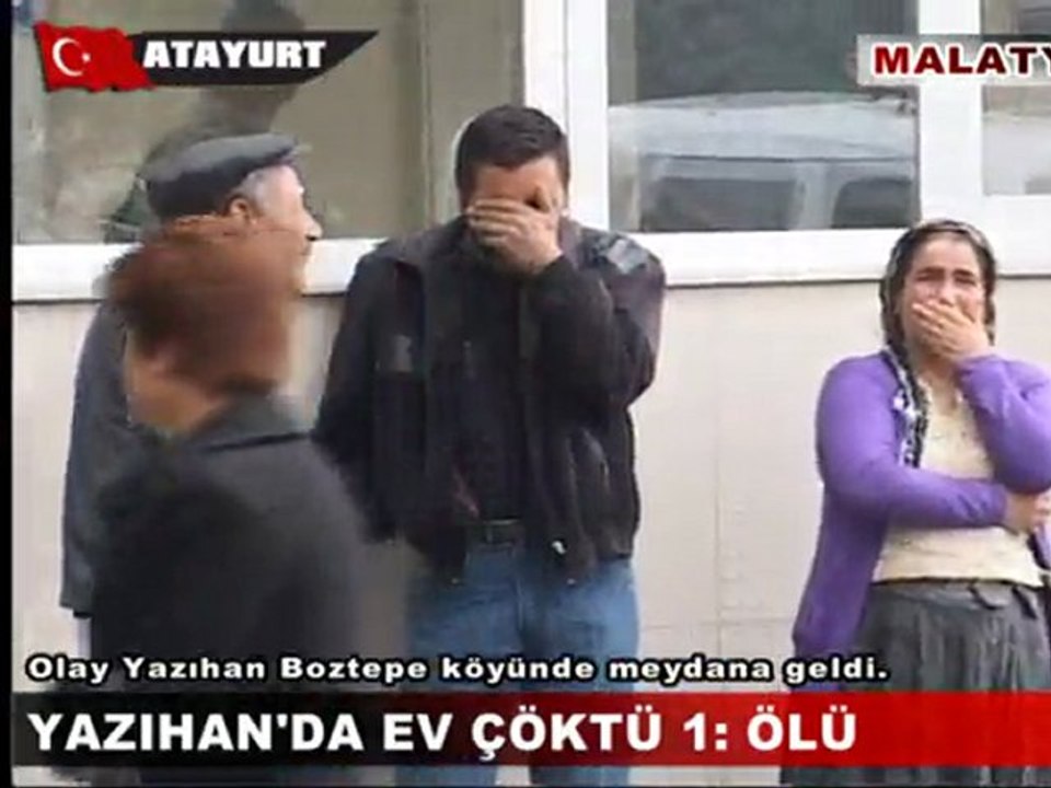 Malatya Yazıhan'da ev çöktü: 1 ölü!