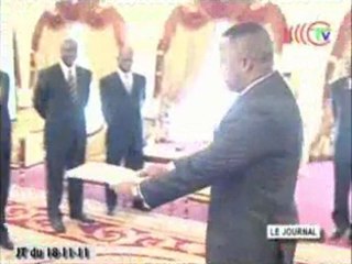 Le nouvel ambassadeur de la RDC reçu par le chef de l'État