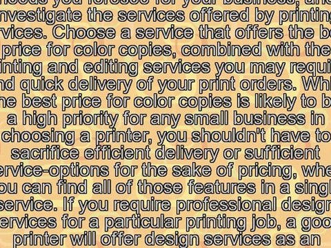 Business Solutions for Color Copies