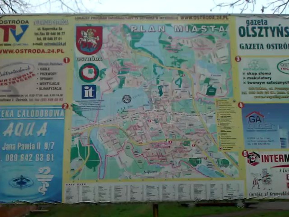 1.Plan miasta Ostródy