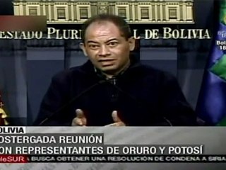 Postergan reunión con representantes de Oruro y Potosí
