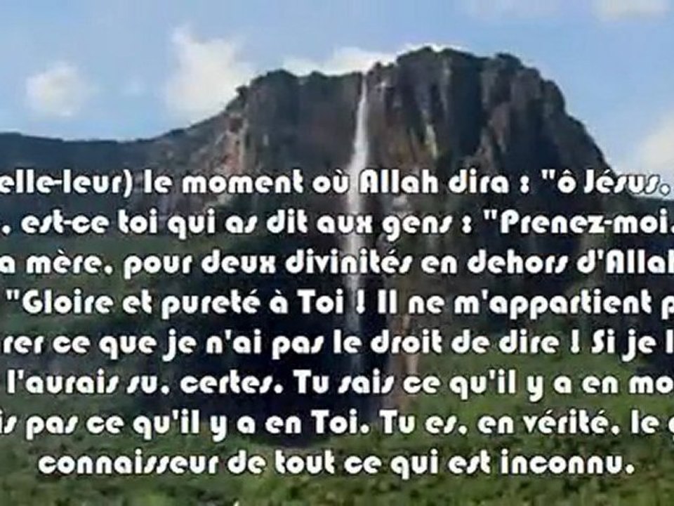 Sourate ( la table servie ) verset : FIN