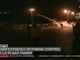 Egipcios otra vez en lucha en la Plaza Tahrir