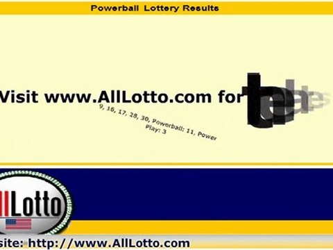 Powerball Lottery Drawing Results for November 19, 2011