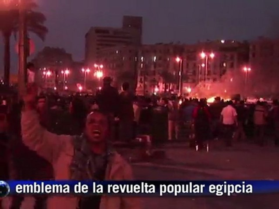 Lucha en plaza Tahrir