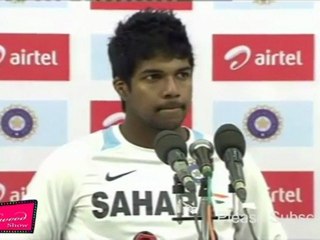 Fast Bowler Varun Aaron @  Airtel Team India Press Conference