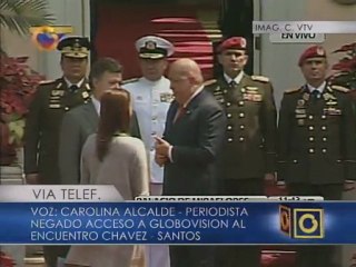 Negado el acceso de Globovisión al encuentro entre pdtes. Chávez y Santos por razones de seguridad