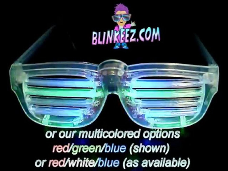 ROCKSTAR Flashing LED Shutter Shade Sunglasses B Kanye West!