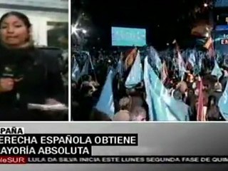 Derecha española obtiene mayoría absoluta