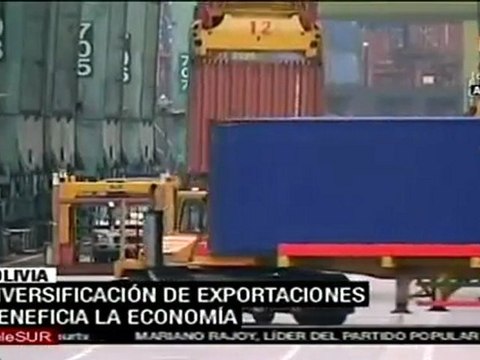 Diversificación de exportaciones beneficia economía: Bolivia