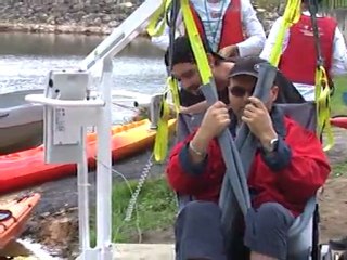 Handiplage à l'Etang de St Estephe en Dordogne