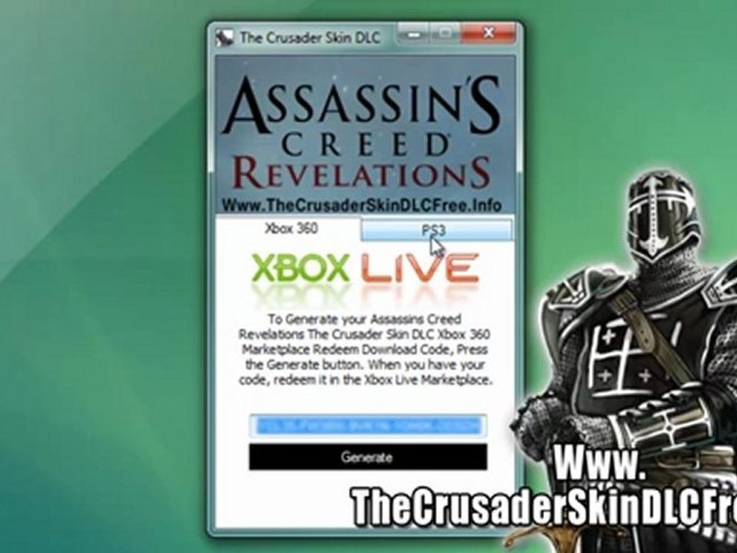 Assassins Creed Revelations The Crusader Skin DLC Codes - Free!! - video  Dailymotion