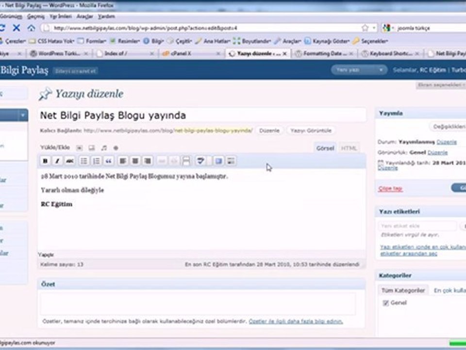Kalıcı Bağlantı Ayarları