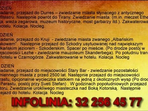 BALKAN TOUR 2012 - Bałkany - Zwiedzanie i Wypoczynek - wycieczka