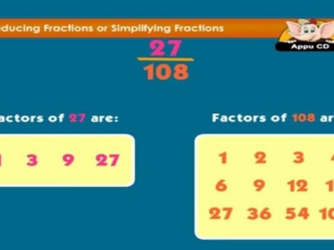 Learn Fractions - Reducing Fractions