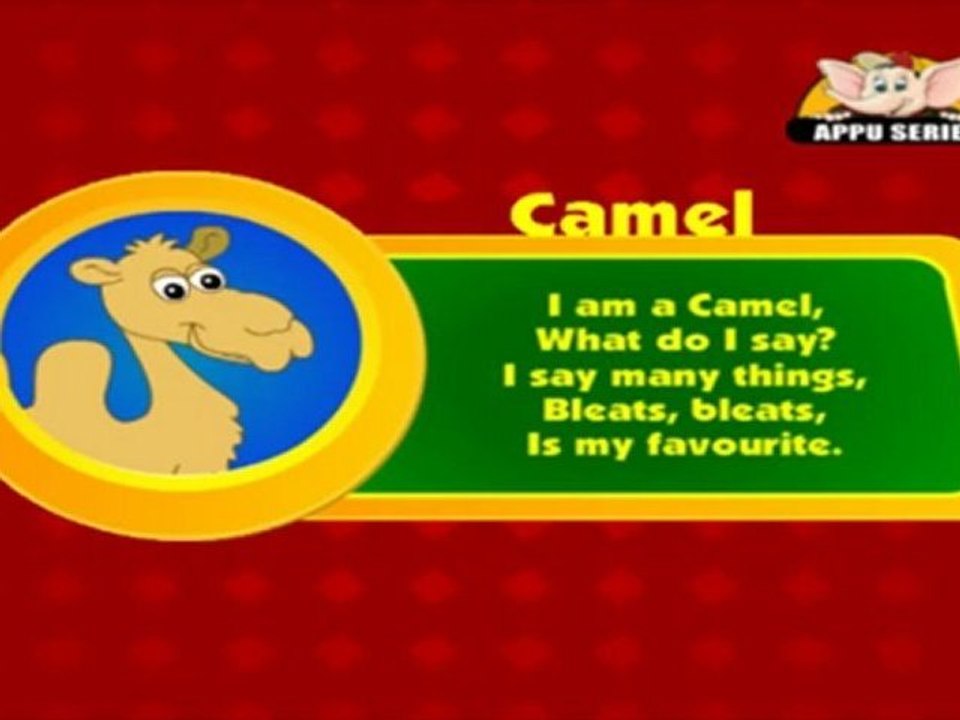 Animal Sounds in Marathi - Camel