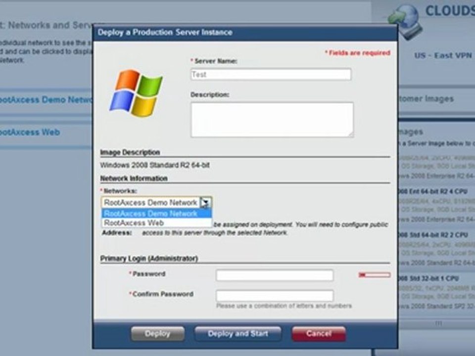 Cloud Server Overview - Root Axcess Web Hosting - Web Server Demo