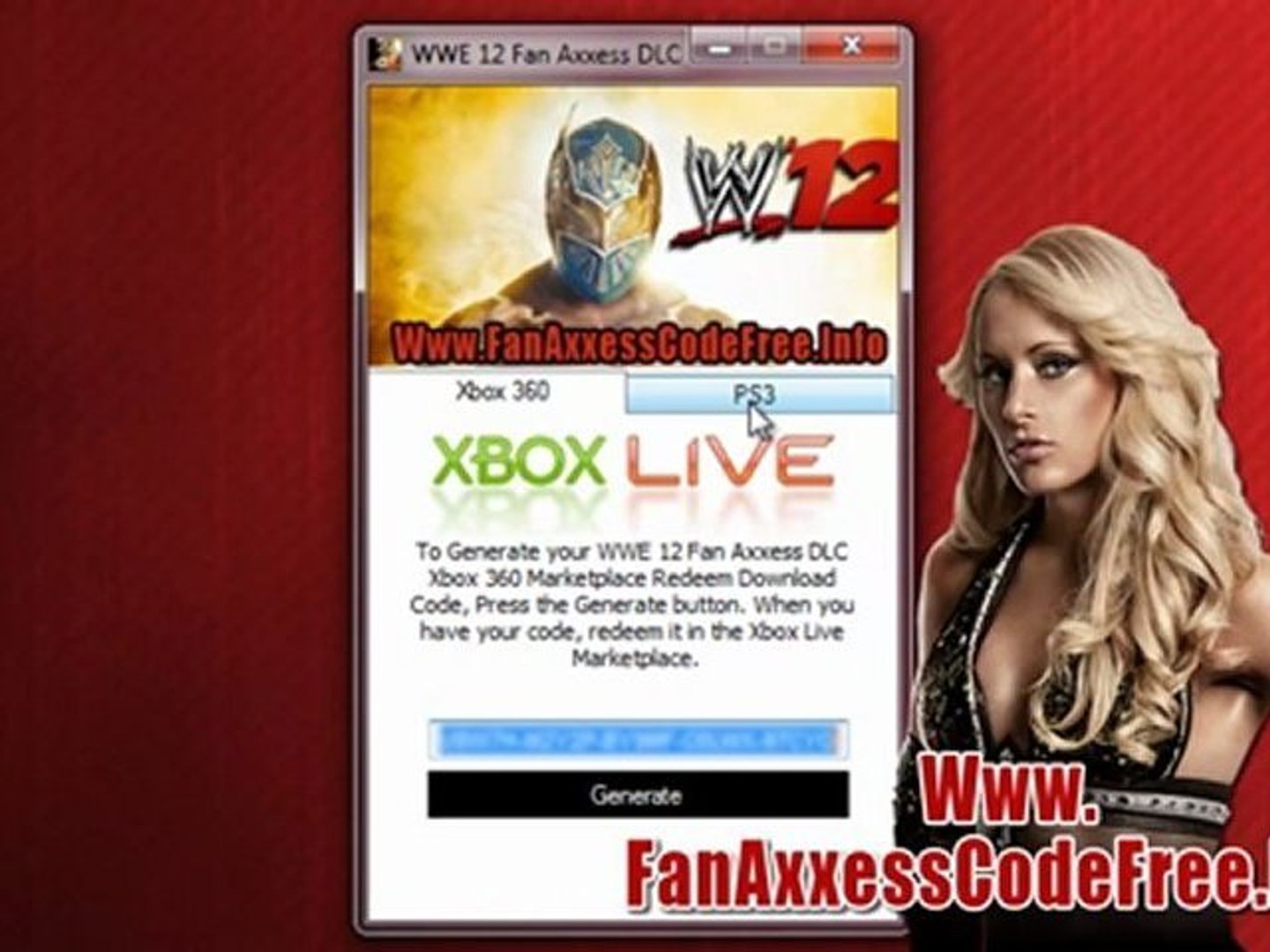 wwe 13 fan axxess code generator