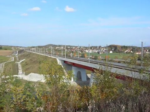 Train Italien AGV en essais sur la LGV à Voray