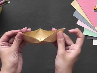 Origami - Let's learn to make a Simple Boat (HD)