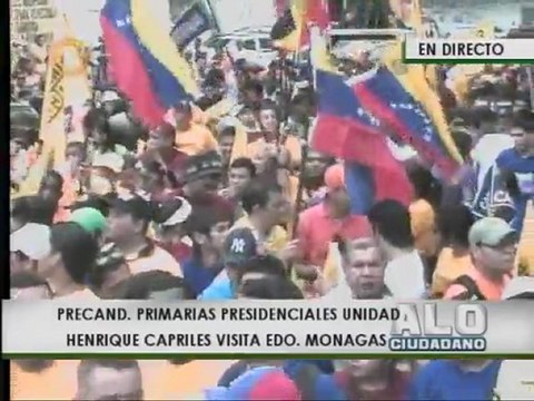 Capriles recorre las calles de Anzoátegui