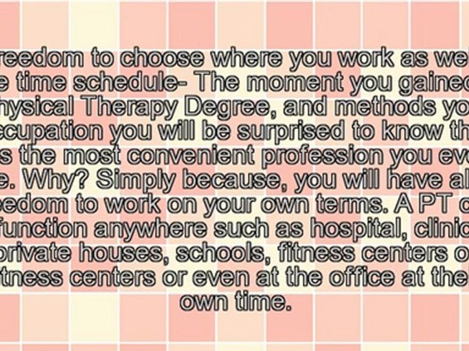 Features Of Physical Therapy Career