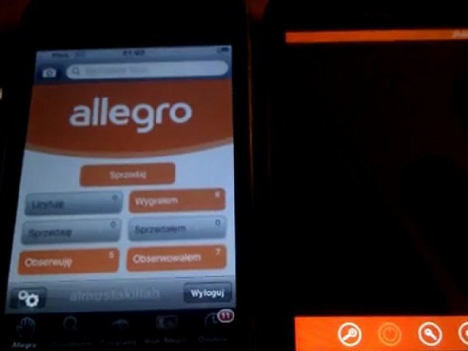 Porownanie aplikacji Allegro na WindowsPhone, iOS i Android