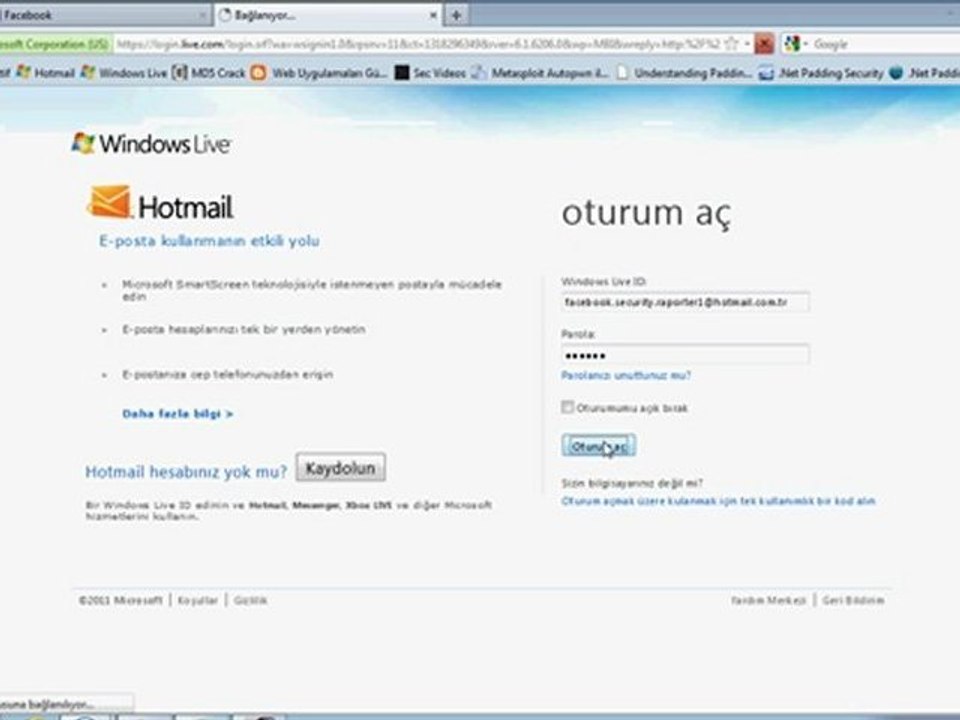 Facebook Açığı İle Hack