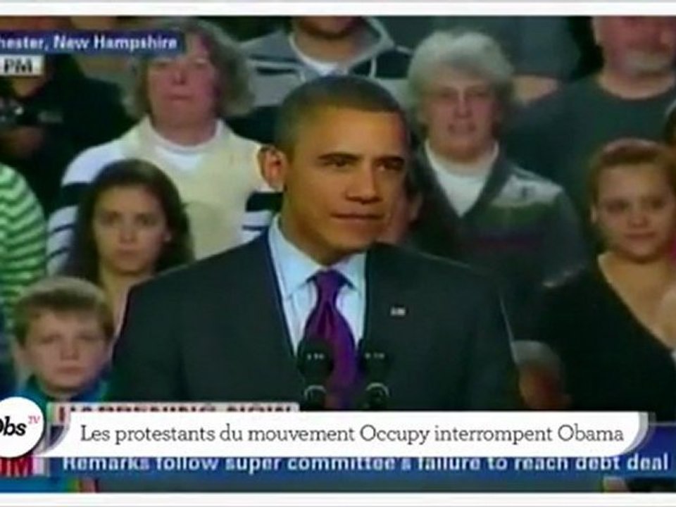 Quand les indignés d'Occupy interrompent Obama