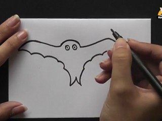 How to Draw A Cartoon Bat in Hindi