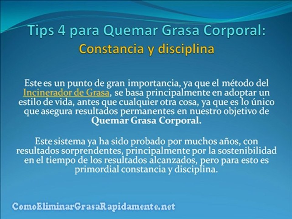 5 Consejos Para Quemar Grasa Corporal