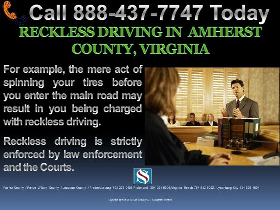RECKLESS DRIVING AMHERST COUNTY VIRGINIA LAWYER